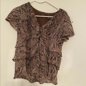 liz claiborne Snakeskin top